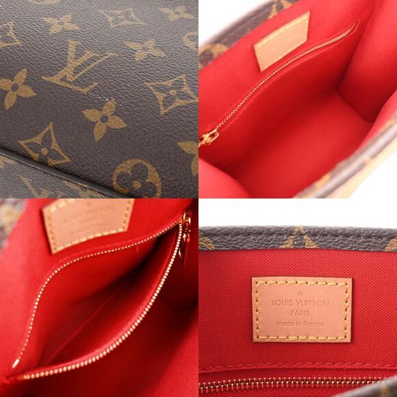 LOUIS VUITTON Monogram Sac Plat Brown Canvas Bag